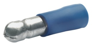 Round plug, Ø 5 mm, L 22 mm, insulated, straight, blue, 1.5-2.5 mm², AWG 16-14, 1030