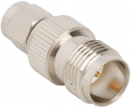 Coaxial adapter, 50 Ω, SMA plug to RP TNC socket, straight, 242124RP