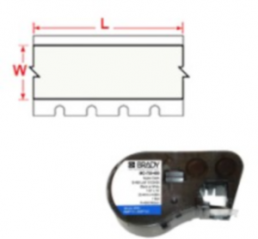 Labelling tape cartridge, 9.53 mm, tape white, font black, 7.62 m, MC-375-422