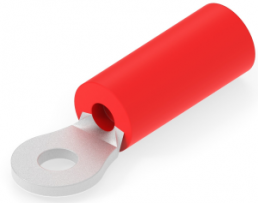 Insulated ring cable lug, 0.3-1.31 mm², AWG 22 to 16, 2.36 mm, M2, red