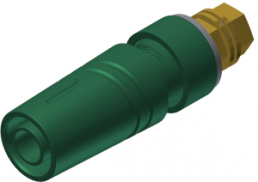4 mm socket, screw connection, mounting Ø 11 mm, CAT II, green, SAB 2600 G M4 AU GN