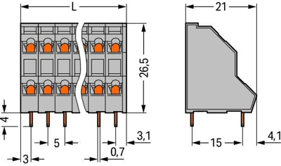 736-102 WAGO PCB Terminal Blocks Image 2