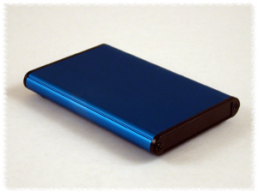 Aluminum enclosure, (L x W x H) 100 x 70 x 12 mm, blue, IP54, 1455A1002BU
