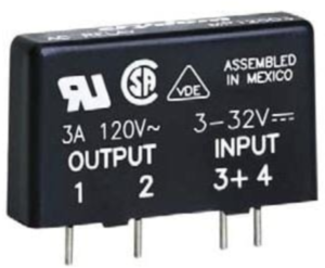 Solid state relay, 60 VDC, zero voltage switching, 3-32 VDC, 3 A, PCB mounting, MPDCD3-B