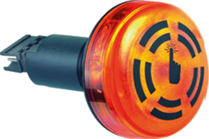 LED buzzer combination, Ø 50 mm, 80 dB, 2800 Hz, yellow, 24 VDC, 450 300 55