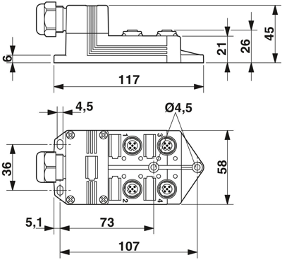 1516784 Phoenix Contact Sensor-Actuator Distribution Boxes Image 2