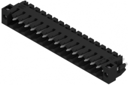 Pin header, 16 pole, pitch 3.5 mm, straight, black, 1842680000