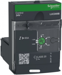 Extended control unit LUCD, class 20, 1.25-5A, 24 VAC for power socket LUB12/LUB32/LUB38/LUB120/LUB320/LUB380/reversing contactor switch LU2B12B/LU2B32B, LUCD05B