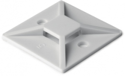 Mounting base, polyamide, white, self-adhesive, (L x W x H) 19 x 19 x 3.8 mm