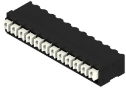 PCB terminal, 12 pole, pitch 3.81 mm, AWG 28-14, 12 A, spring-clamp connection, black, 1869460000
