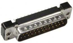 D-Sub plug, 25 pole, standard, straight, solder pin, 09663217701