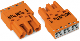 Plug, 3 pole, spring-clamp connection, 0.5-4.0 mm², orange, 770-1353