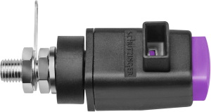 Quick pressure clamp, purple, 300 V, 16 A, thread, nickel-plated, SDK 800 / PVI