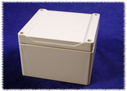 Polycarbonate enclosure, (L x W x H) 120 x 120 x 80 mm, light gray (RAL 7035), IP66, 1555P2GY