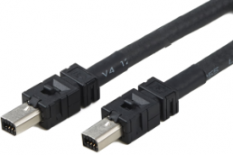 Connecting line, 1 m, plug straight to plugstraight, 0.129 mm², AWG 26, 1-2205131-2
