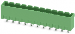 Pin header, 11 pole, pitch 5.08 mm, straight, green, 1755820