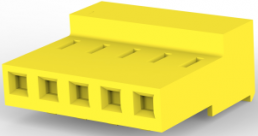 Socket housing, 5 pole, pitch 3.96 mm, straight, yellow, 3-640432-5