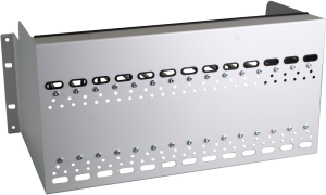 20 inch 5U tablet support module, 20 compartments of 16.3 mm, RAL7035