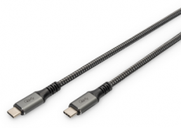 USB 4.0 connection cable, USB plug type C to USB plug type C, 1 m, black
