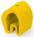 PVC cable maker, imprint "I", (L x W x H) 4.75 x 4.5 x 5.8 mm, max. bundle Ø 5.7 mm, yellow, EC0891-000