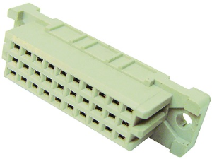 Female connector, type 3C, 20 pole, a-b-c, pitch 2.54 mm, solder pin, straight, 09252206824