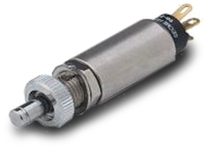 Push button, 1 pole, chrome, unlit , 4.5 A/12 V, mounting Ø 6 mm, IP67, 07.17801.21