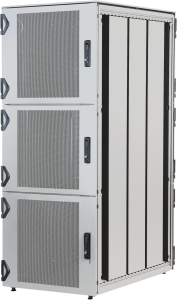 40 U data/network cabinet, 2 compartments, (H x W x D) 2000 x 800 x 1200 mm, IP20, steel, light gray/black gray, 11130-217