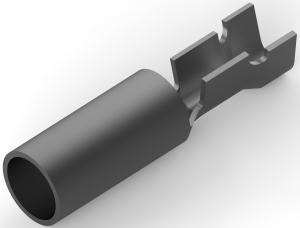 Round plug, Ø 4.57 mm, L 19.94 mm, uninsulated, straight, 0.8-2.0 mm², AWG 18-14, 60798-4