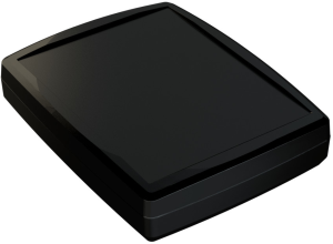 ABS handheld enclosure, (L x W x H) 184.4 x 144.15 x 38.35 mm, black, IP67, 4U34191504009