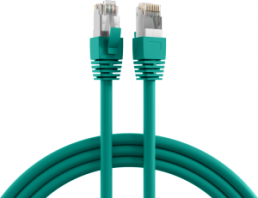 Patch cable, RJ45 plug, straight to RJ45 plug, straight, Cat 8.1, S/FTP, LSZH, 0.5 m, green