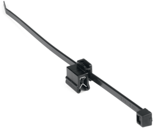 Edge clip, max. bundle Ø 45 mm, polyamide, heat stabilized, black, (L x W x H) 14 x 12 x 15.5 mm