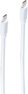 USB 3.1 connecting cable, USB plug type C to USB plug type C, 1.5 m, white