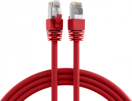 Patch cable, RJ45 plug, straight to RJ45 plug, straight, Cat 8.1, S/FTP, LSZH, 10 m, red
