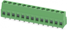 PCB terminal, 13 pole, pitch 5 mm, AWG 24-14, 16 A, screw connection, green, 1933956