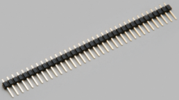 Pin header, 40 pole, pitch 2.54 mm, straight, black, 10120183