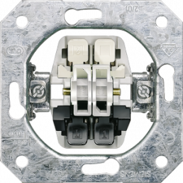 DELTA insert flush-m. shutter/blind switch with elec. and mech. interlock