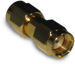 Coaxial adapter, 50 Ω, RP-SMA plug to SMA plug, straight, 132168RP