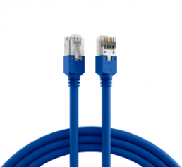 Patch cable, RJ45 plug, straight to RJ45 plug, straight, Cat 5e, F/UTP, LSZH, 1.5 m, blue