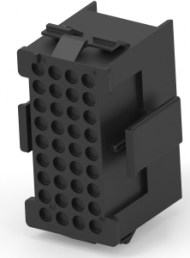 Socket housing, 36 pole, pitch 4.2 mm, straight, black, 1-640516-0