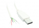 USB 2.0 connection cable, USB plug type A to open cable end, 1.8 m, white