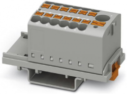 Distribution block, push-in connection, 0.14-4.0 mm², 13 pole, 24 A, 8 kV, gray, 3273088