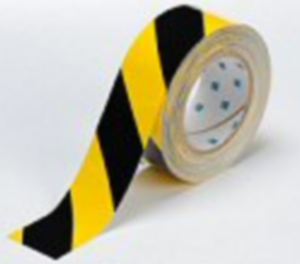 Floor marking tape, (L x W) 30 m x 50.8 mm, polyester, BLK/YLW FLOOR TAPE 50,8 X 30