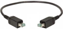 System cable, RJ45 plug, straight to RJ45 plug, straight, Cat 5e, PVC, 1.5 m, black
