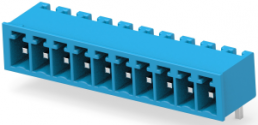 PCB terminal, 10 pole, pitch 3.5 mm, AWG 30-14, 11 A, pin, blue, 1-796695-0
