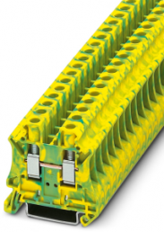 Protective conductor terminal, screw connection, 0.5-16 mm², 2 pole, 41 A, 8 kV, yellow/green, 3044157