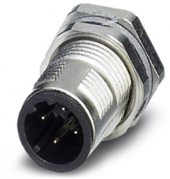Plug, M12, 4 pole, solder pins, SPEEDCON locking, straight, 1551859