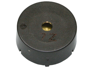 Piezo buzzers, 90 dB, 12 VDC, 12 mA, black