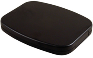 ABS tablet enclosure, (L x W x H) 240 x 190 x 30 mm, black (RAL 9005), IP54, 1599TABLBK