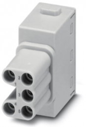 Socket contact insert, 5 pole, equipped, push-in, 1417373