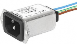 IEC plug C14, 50 to 60 Hz, 10 A, 250 VAC, stranded wires, 5123.1046.0